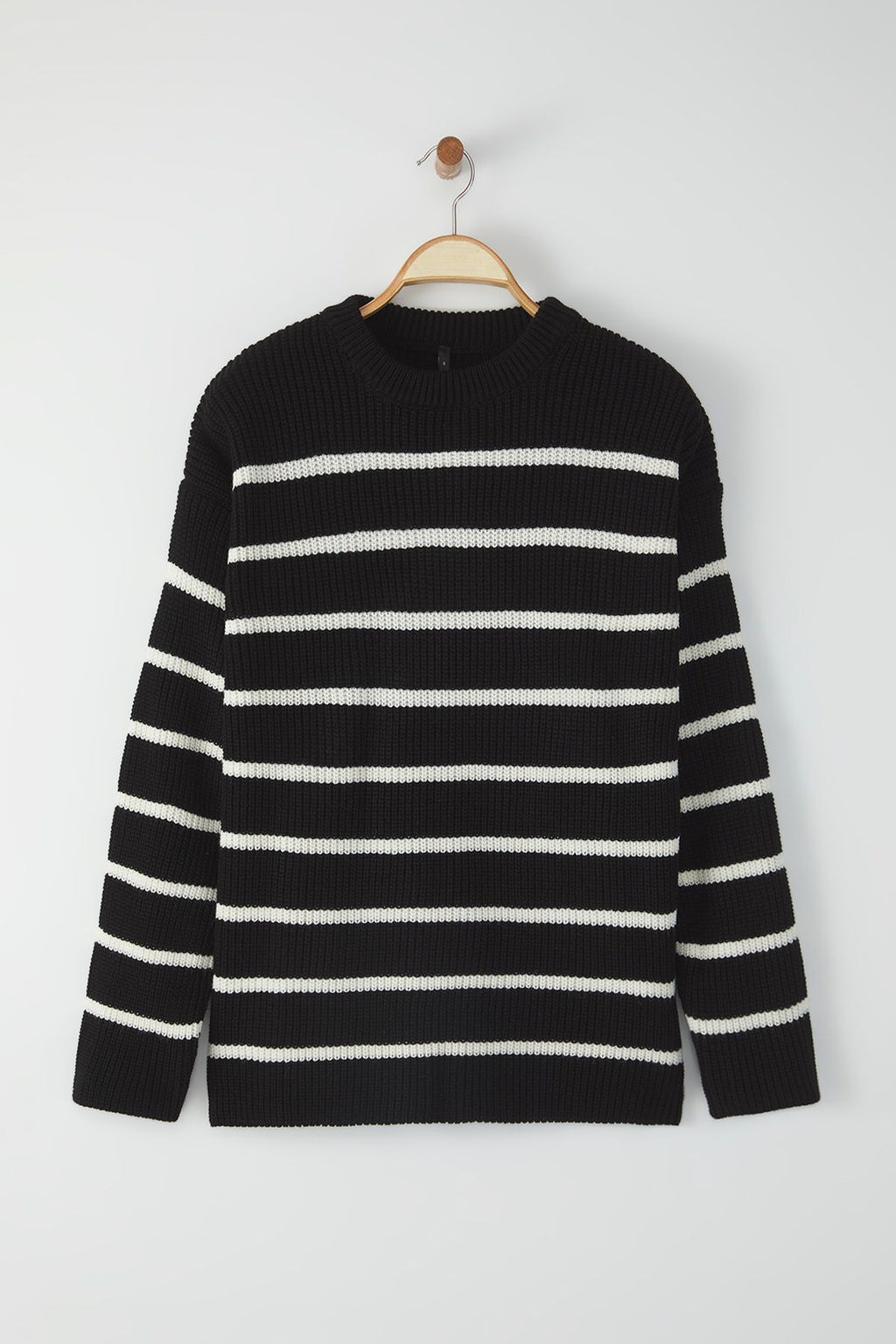 TRENDYOL MAN Vizon Casual Oversize Bisiklet Yaka Cizgili Triko Kazak TMNAW23KZ00285 - Trendyolmilla фото 43