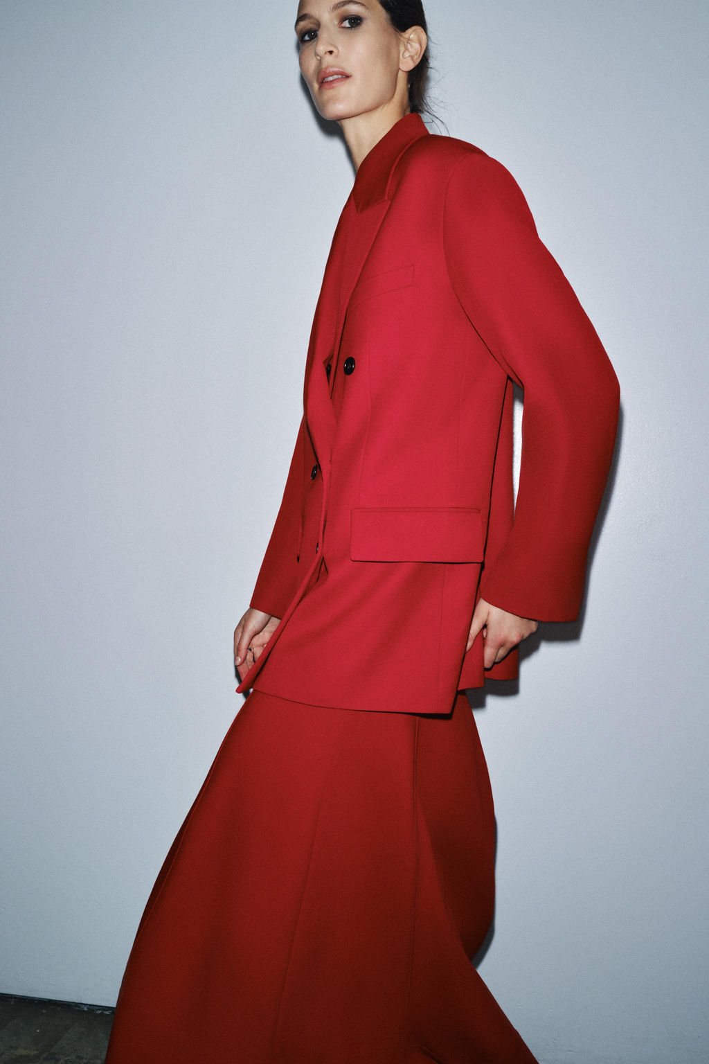 ZW COLLECTION DOUBLE-BREASTED STRAIGHT BLAZER - Zara фото 2