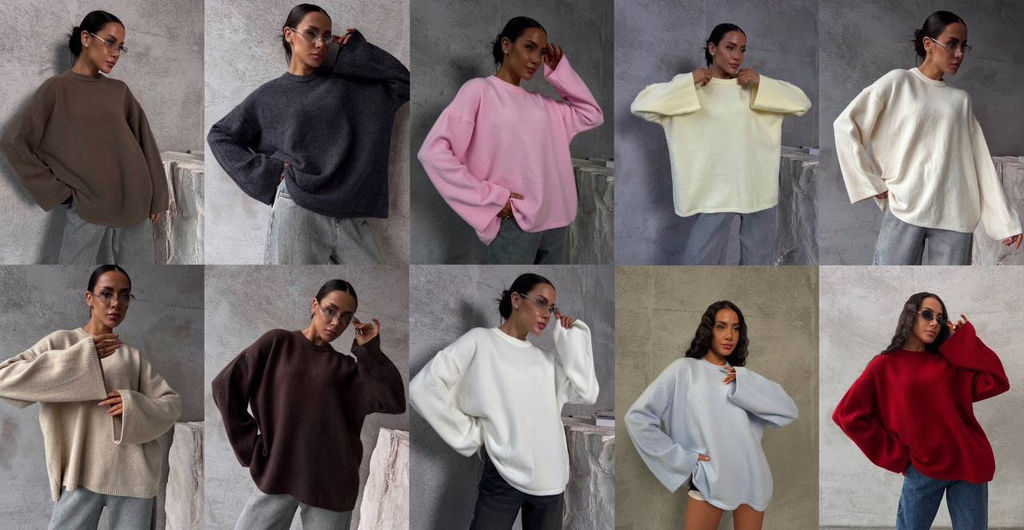 Свитер over с прямым рукавом