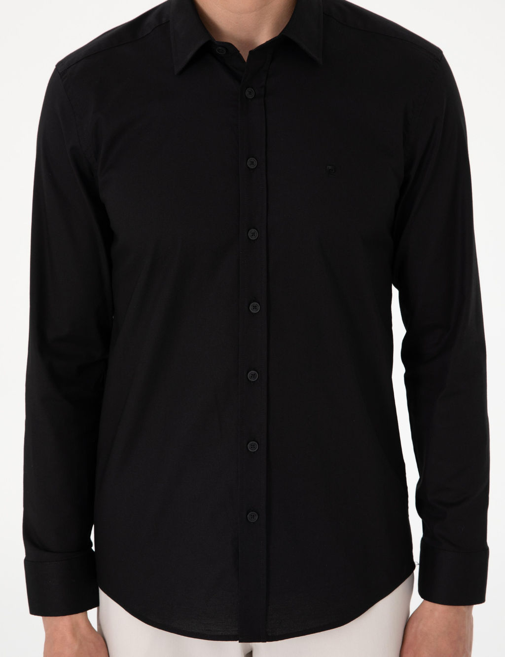 Siyah Slim Fit Uzun Kollu G_mlek - Pierre cardin фото 6