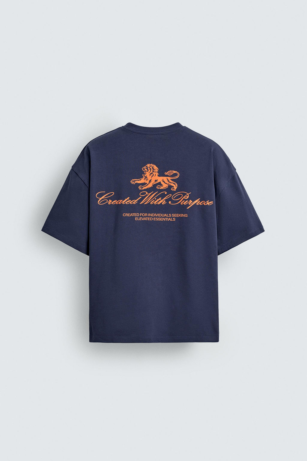 CAMISETA TEXTOS ESTAMPADOS CONTRASTE / Marino