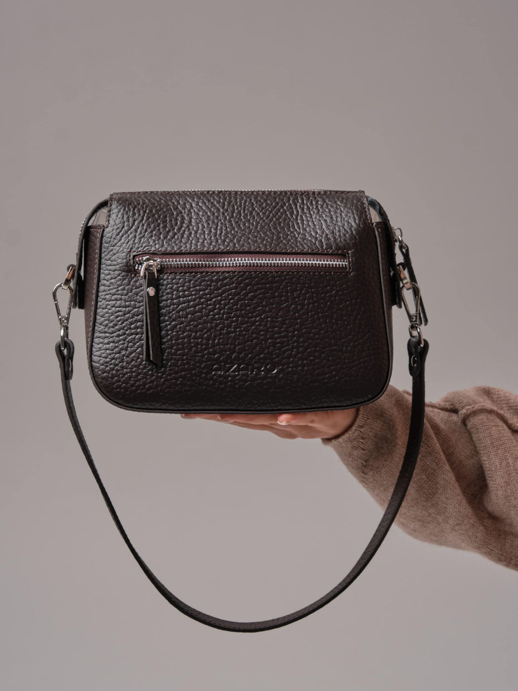 Женская сумка кросс-боди Azaro 3684 темно-коричневый соло