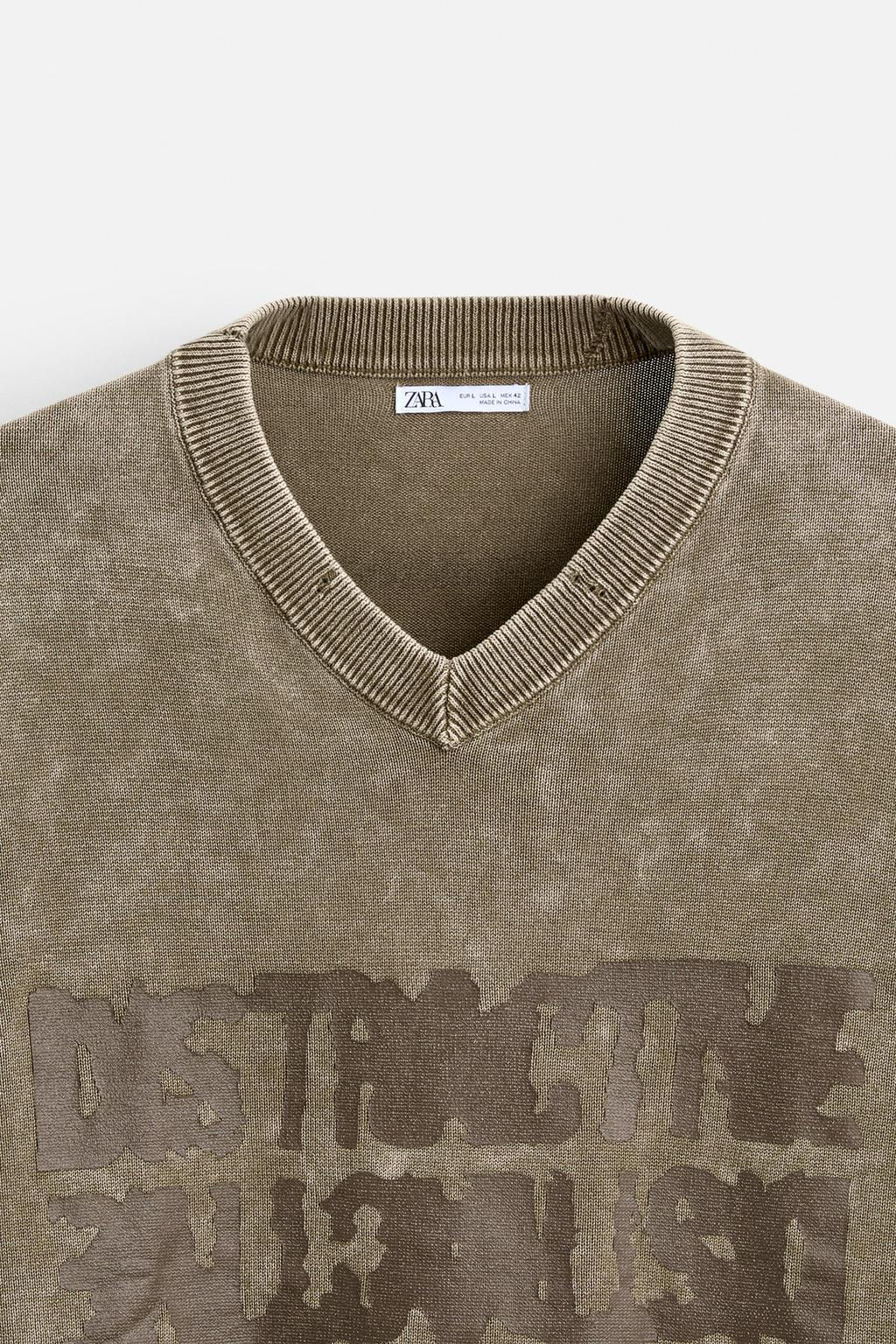 SLOGAN PRINT SWEATER - Zara фото 8