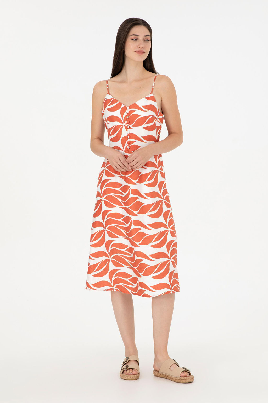 Женское пудровое платье из тканого материала Неожиданная скидка в корзине - U.s. polo assn фото 3