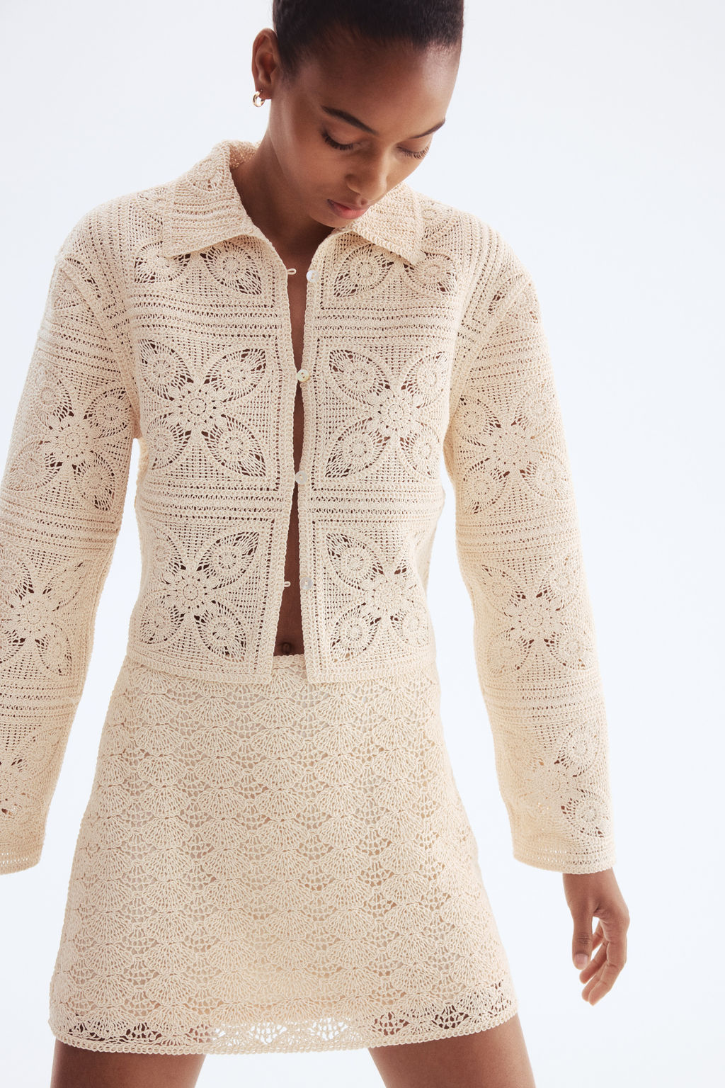 Minifalda efecto crochet - H&m фото 4