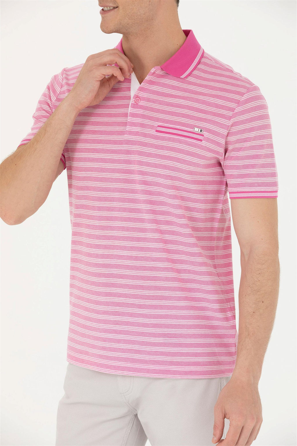 Мужская розовая футболка Неожиданная скидка в корзине - U.s. polo assn фото 6