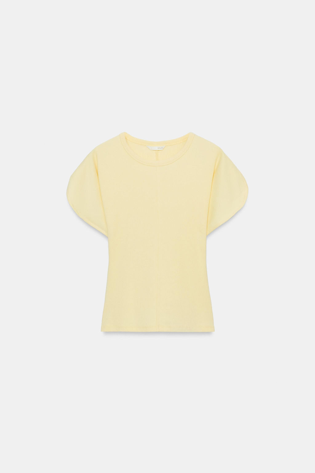 CAMISETA MANGA ABULLONADA / Amarillo