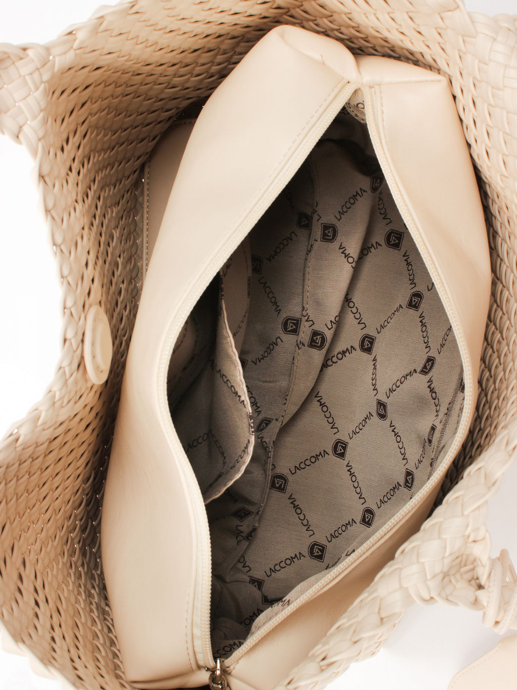 LACCOMA сумка СУ1033-А-слоновая кость эко кожа хлопок  фото 5