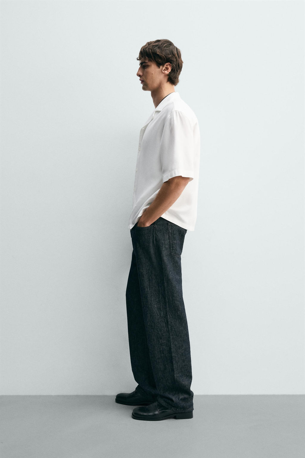 CAMISA FLUIDA BOXY FIT / Blanco roto - Zara фото 4