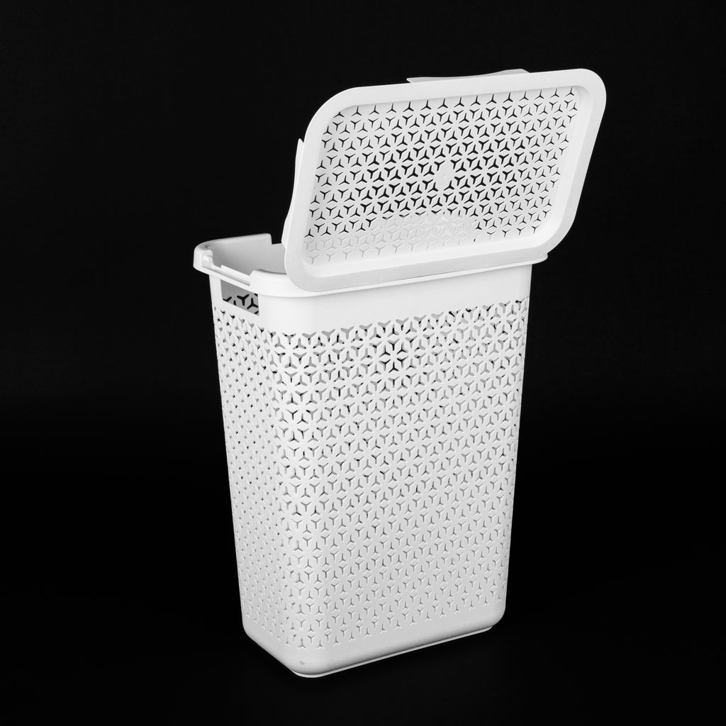 Корзина д/белья Элемент 30л узкая (белый) М9083 - Альтернатива фото 8