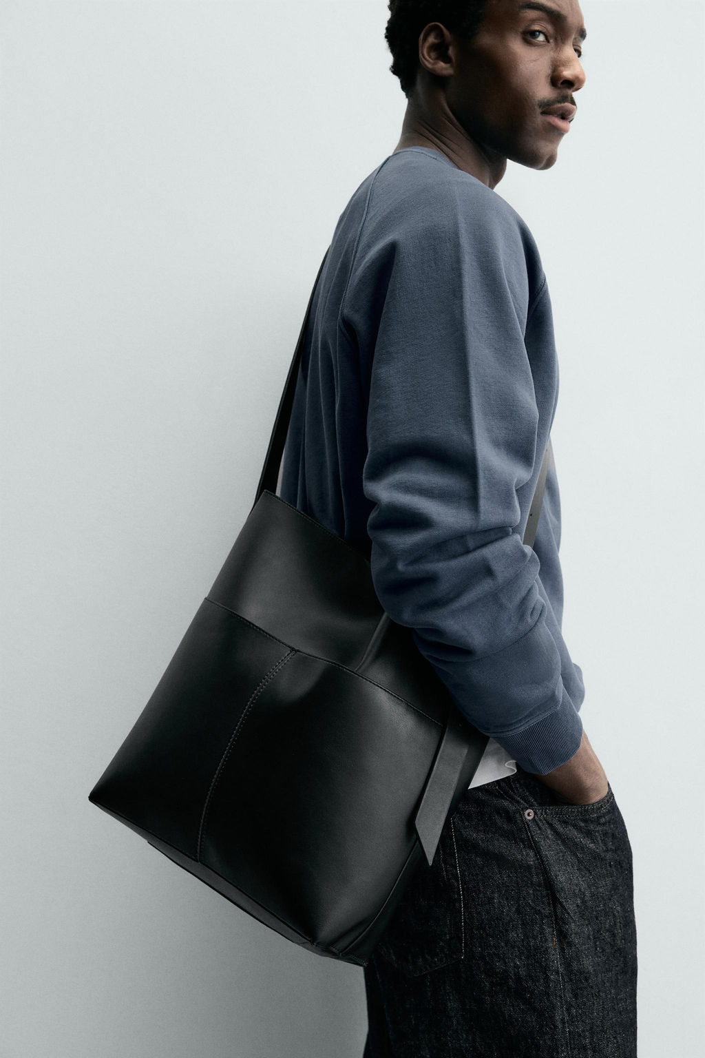 TOPSTITCHED TOTE BAG - Zara фото 8