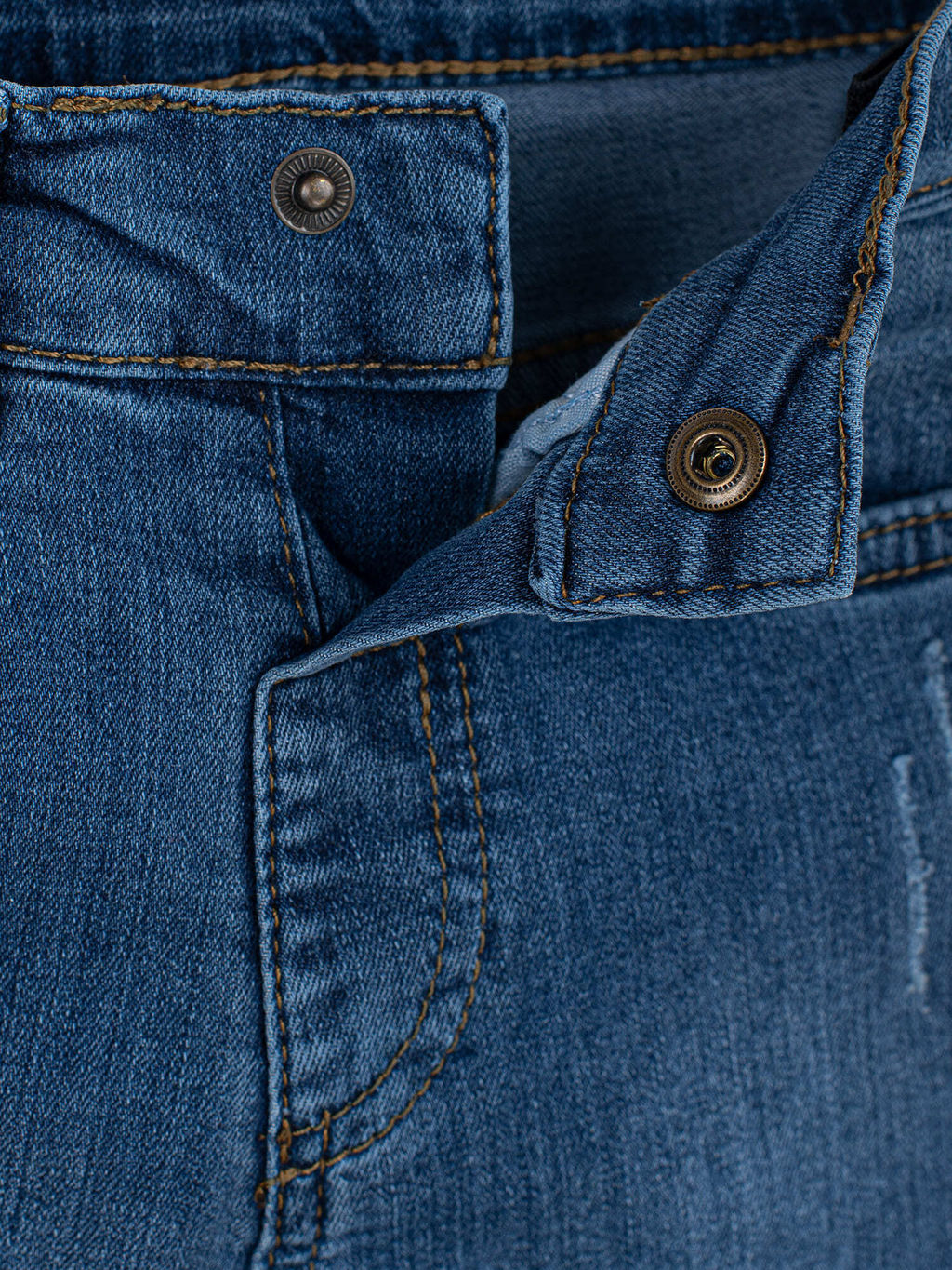 Джинсы прямые Синие - Bungly фото 4