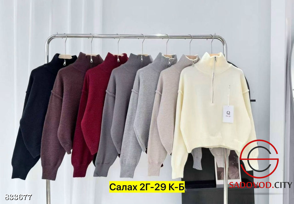 Кофта женская поло на молнии - Bruno фото 7