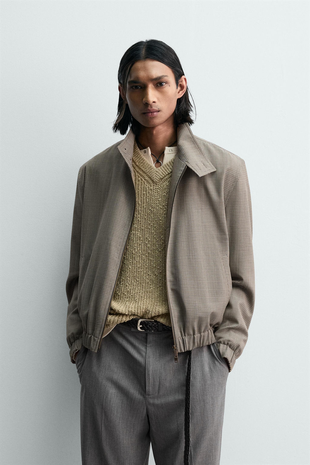 LIMITED EDITION RELAXED FIT HOUNDSTOOTH JACKET - Zara фото 2