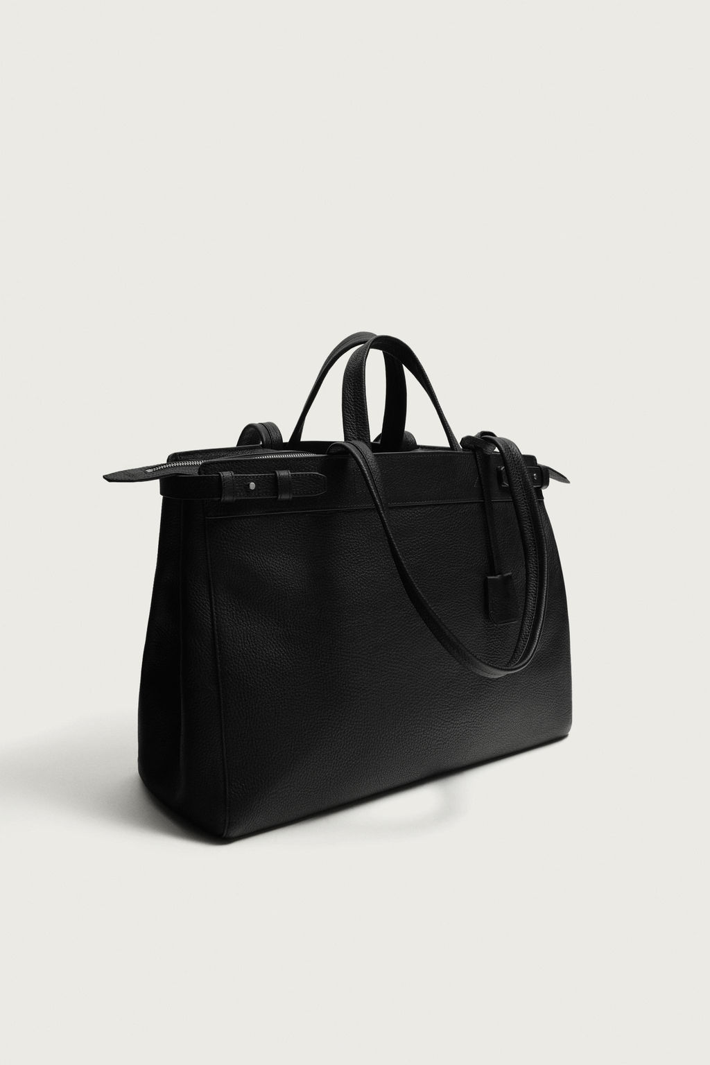 BOLSO SHOPPER PIEL / Negro - Zara фото 3