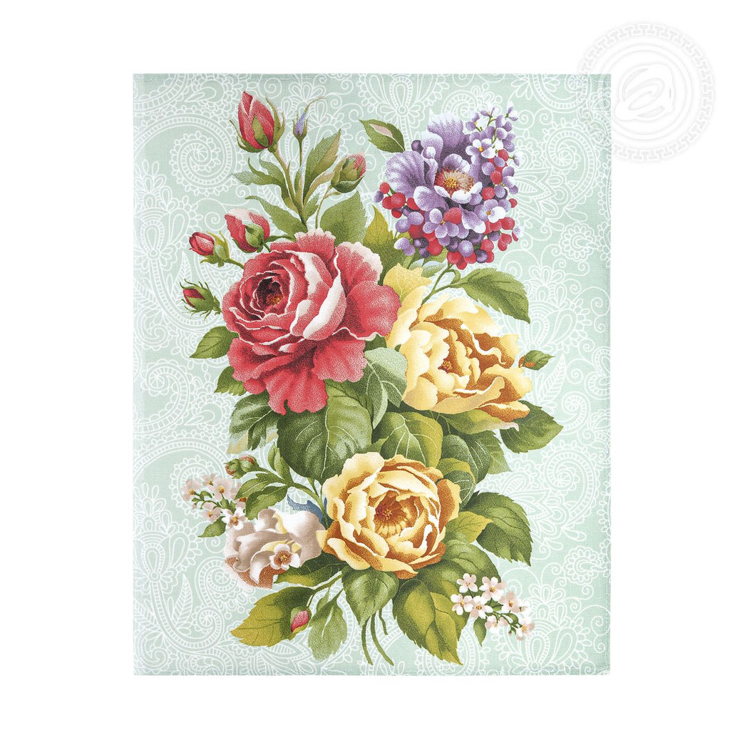 Набор полотенец из рогожки "Пионы" 45*60/3 шт. - 45*60 Полотенца из рогожки