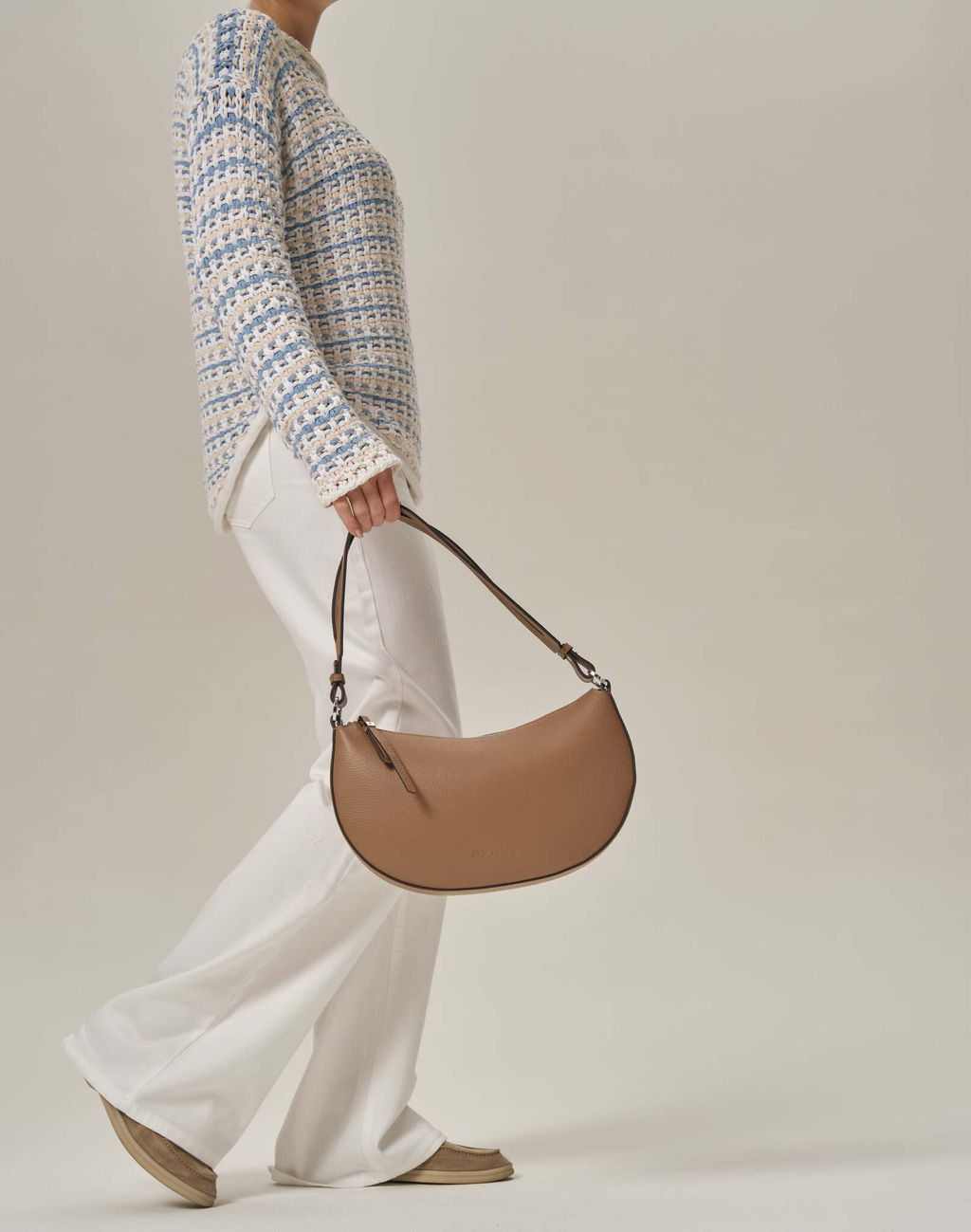 Сумка женская сэддл Azaro 31042 светлый орех