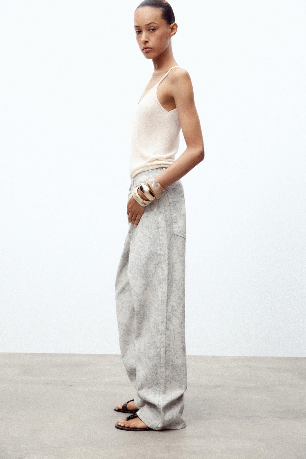 ZW COLLECTION MID-WAIST BALLOON JEANS - Zara фото 4