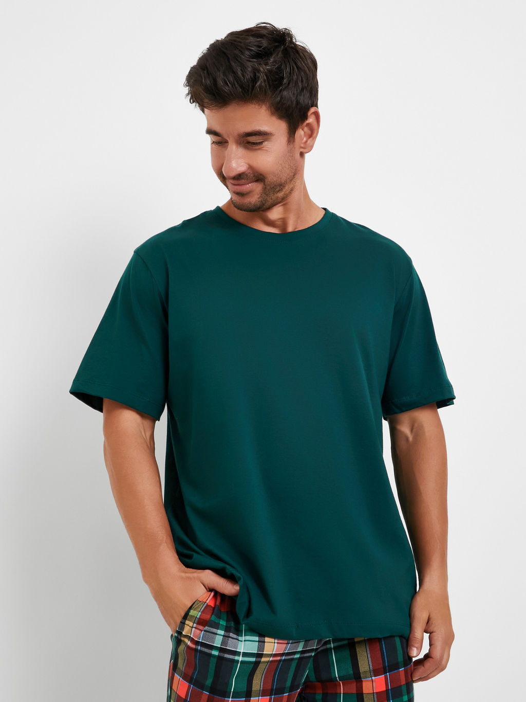 Пижама мужская кулирка с брюками "ЧИКАГО" ЗЕЛЕНЬ