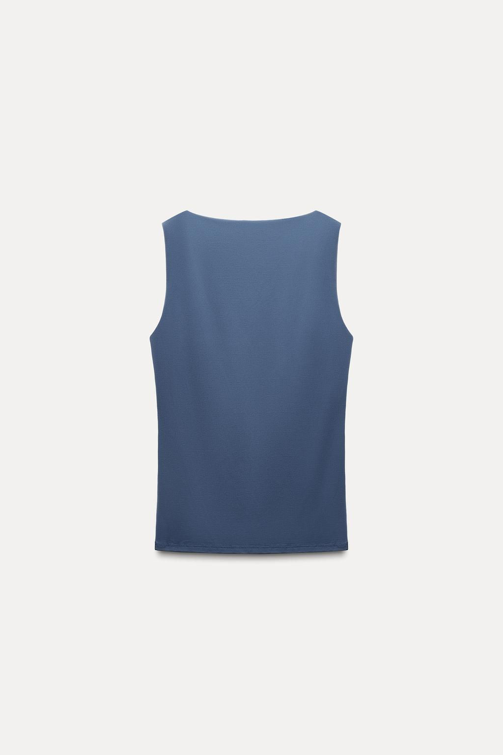POLYAMIDE TOP WITH WIDE STRAPS - Zara фото 7