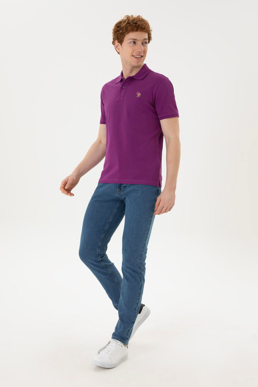 Мужская фиолетовая базовая футболка - U.s. polo assn фото 4