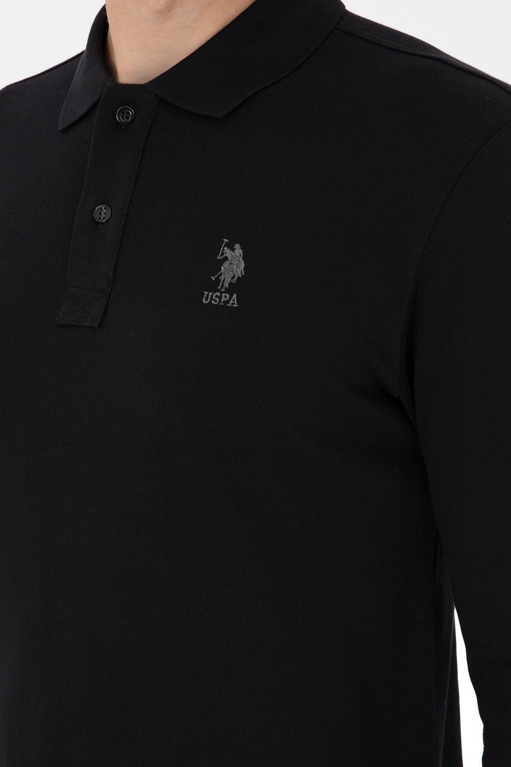 Erkek Siyah Basic Sweatshirt