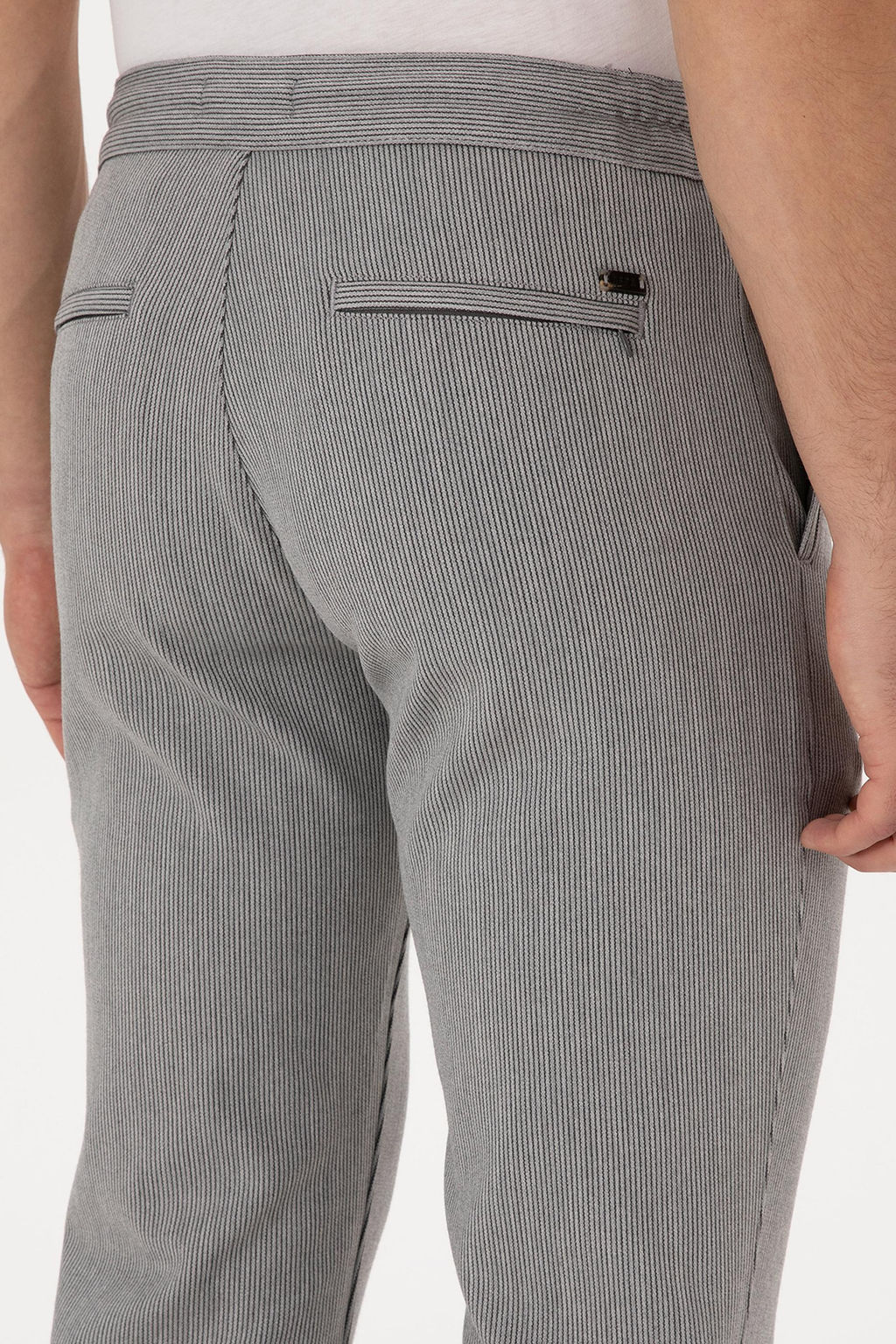 Erkek A__k Gri Slim Fit Kanvas / Chino Pantolon - U.s. polo assn фото 6