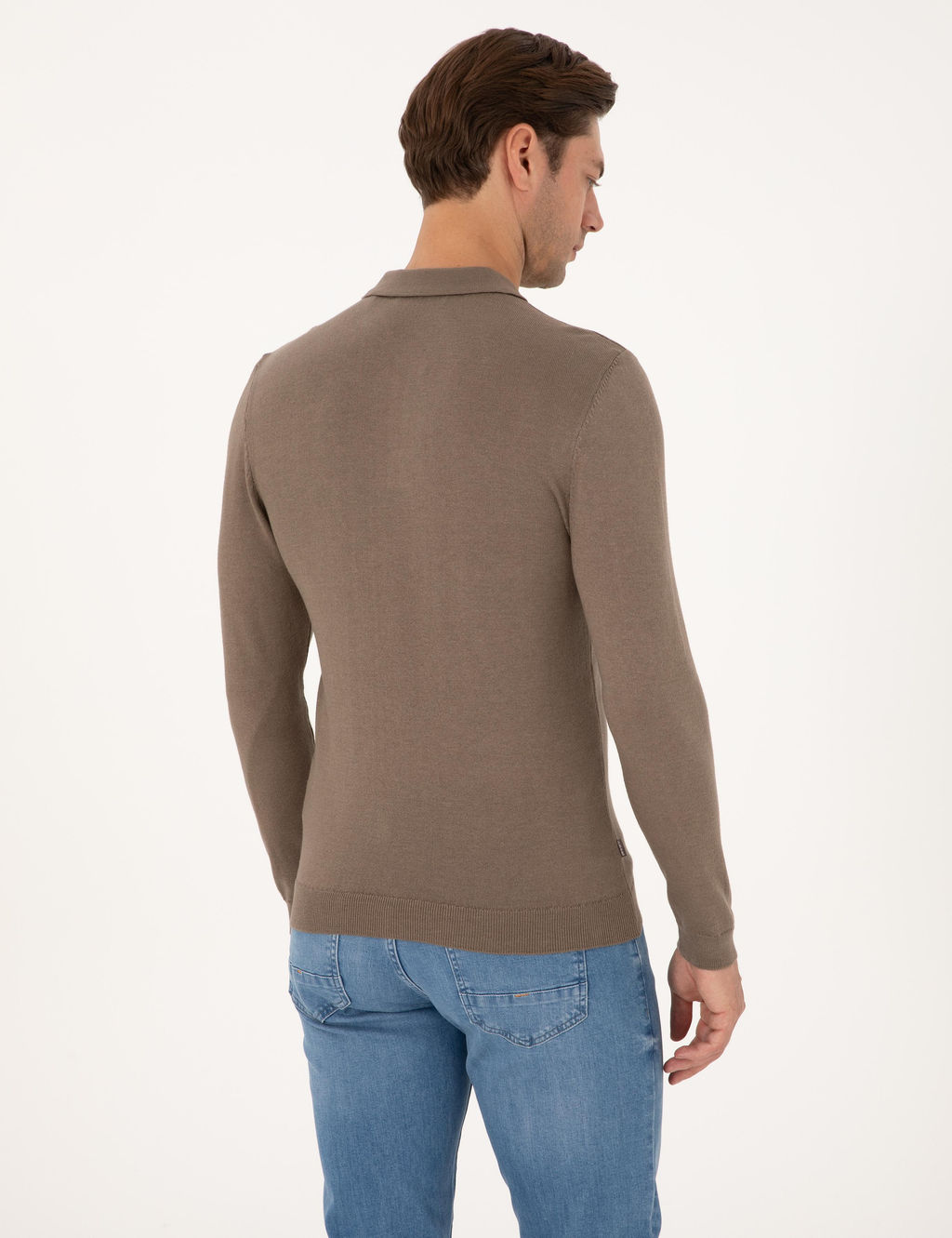 Vizon Melanj Slim Fit Polo Yaka Basic Triko Kazak - Pierre cardin фото 5