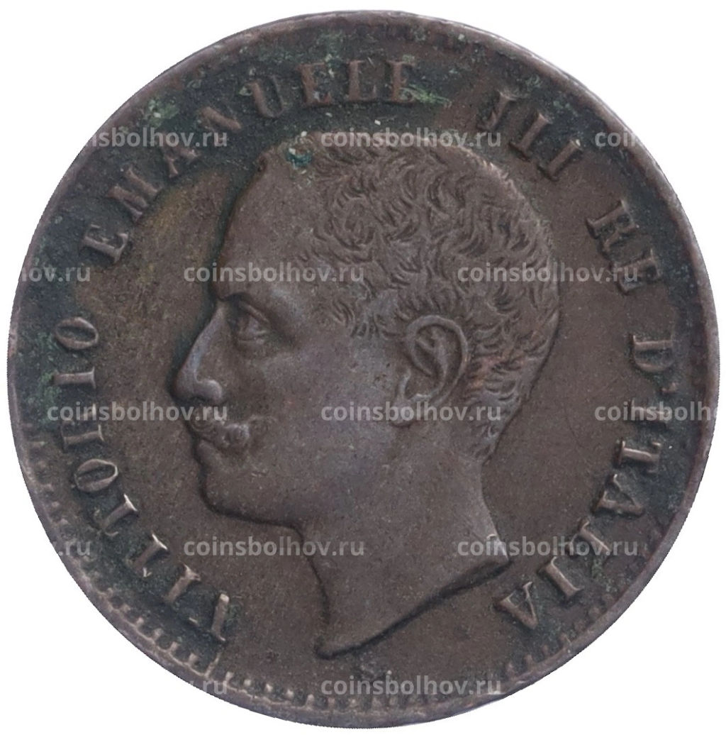 Монета 2 чентезимо 1903 года Италия