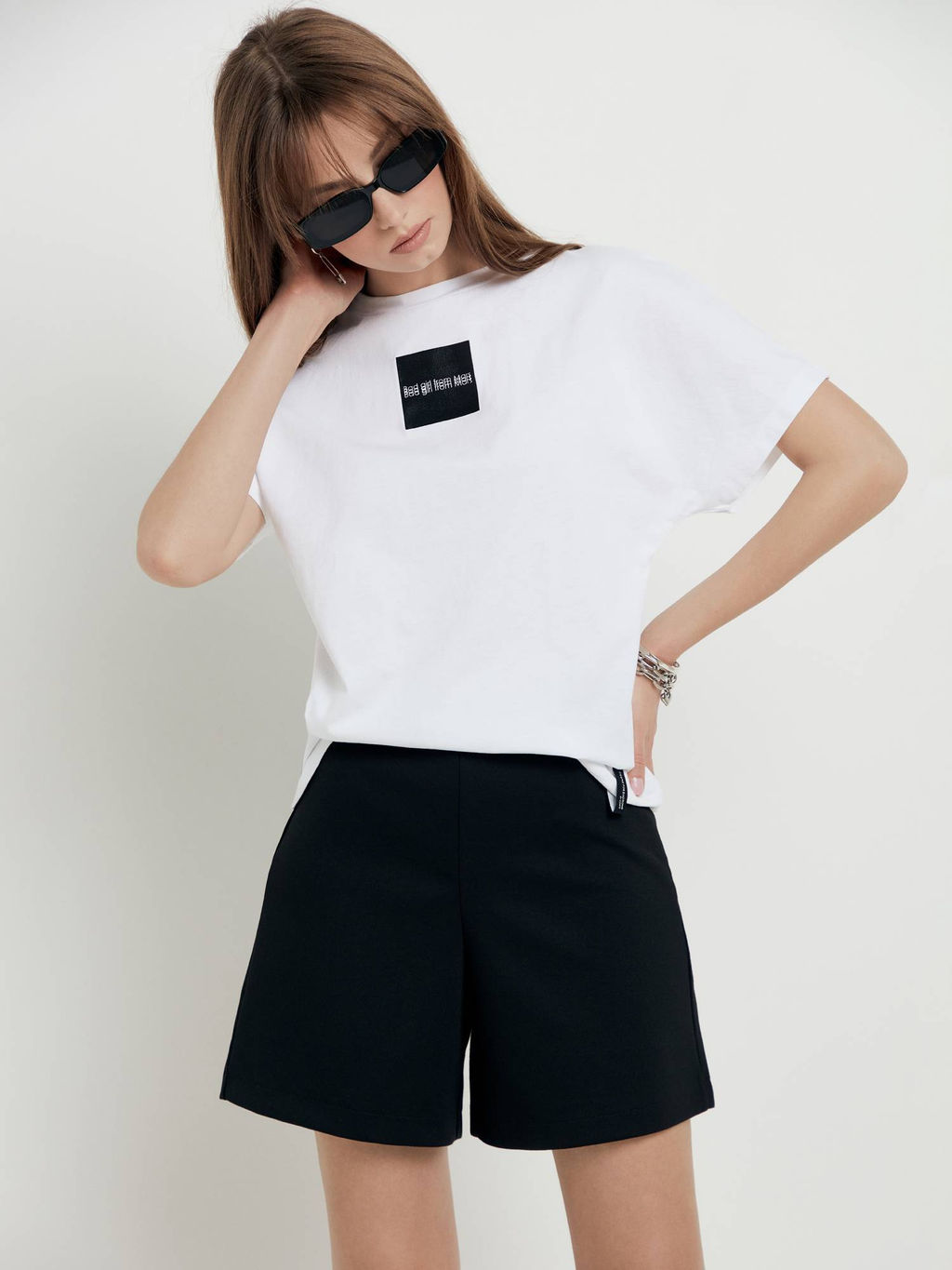 CONTE Футболка из хлопка Girl from Mars LD 1649 white-black