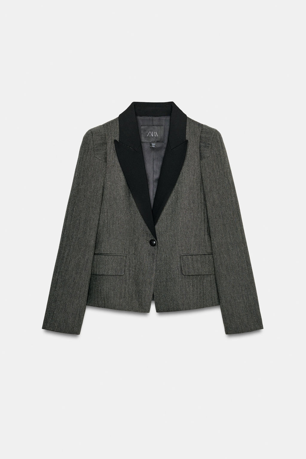 ZW COLLECTION COMBINED HERRINGBONE BLAZER - Zara фото 12