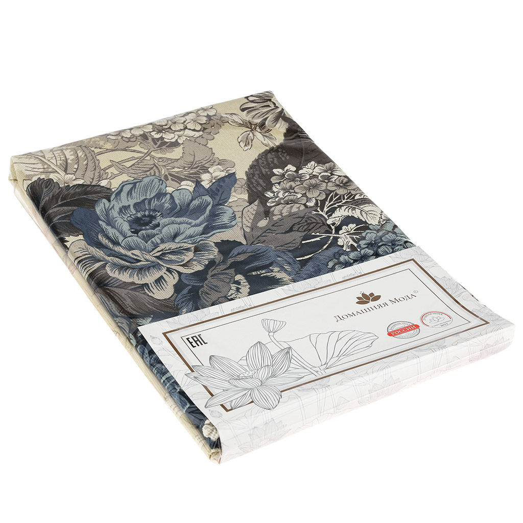 Скатерть 180х145см Феличита, длина стола до 140см, на 6 персон, рогожка, хлопок 171г/м2, упаковка классическая 28х41см, Домашняя мода (Россия)  фото 4