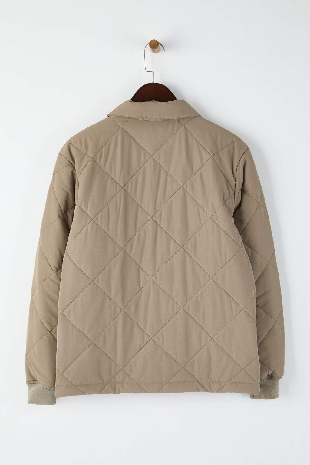 Bej Regular Fit Kapitone C?t C?tl? Unisex K?sl?k Mont TMNAW26MO00017 - Trendyolmilla фото 8