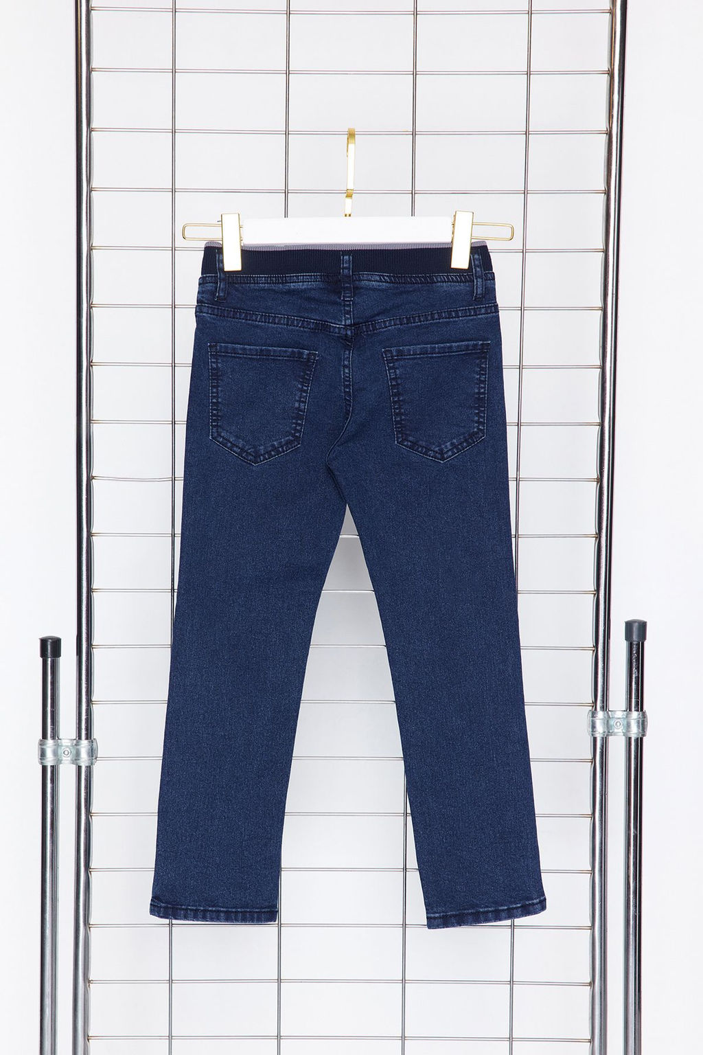 Koyu Mavi K?z Cocuk Esnek Straight Lastikli Denim Pantolon Jean TKDSS24PL00013 - Trendyolmilla фото 8