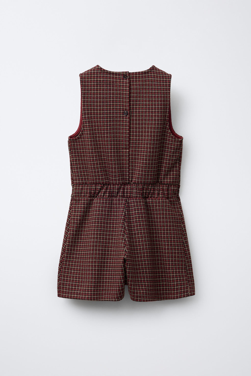 CHECK SHORT JUMPSUIT WITH BOW - Zara фото 2