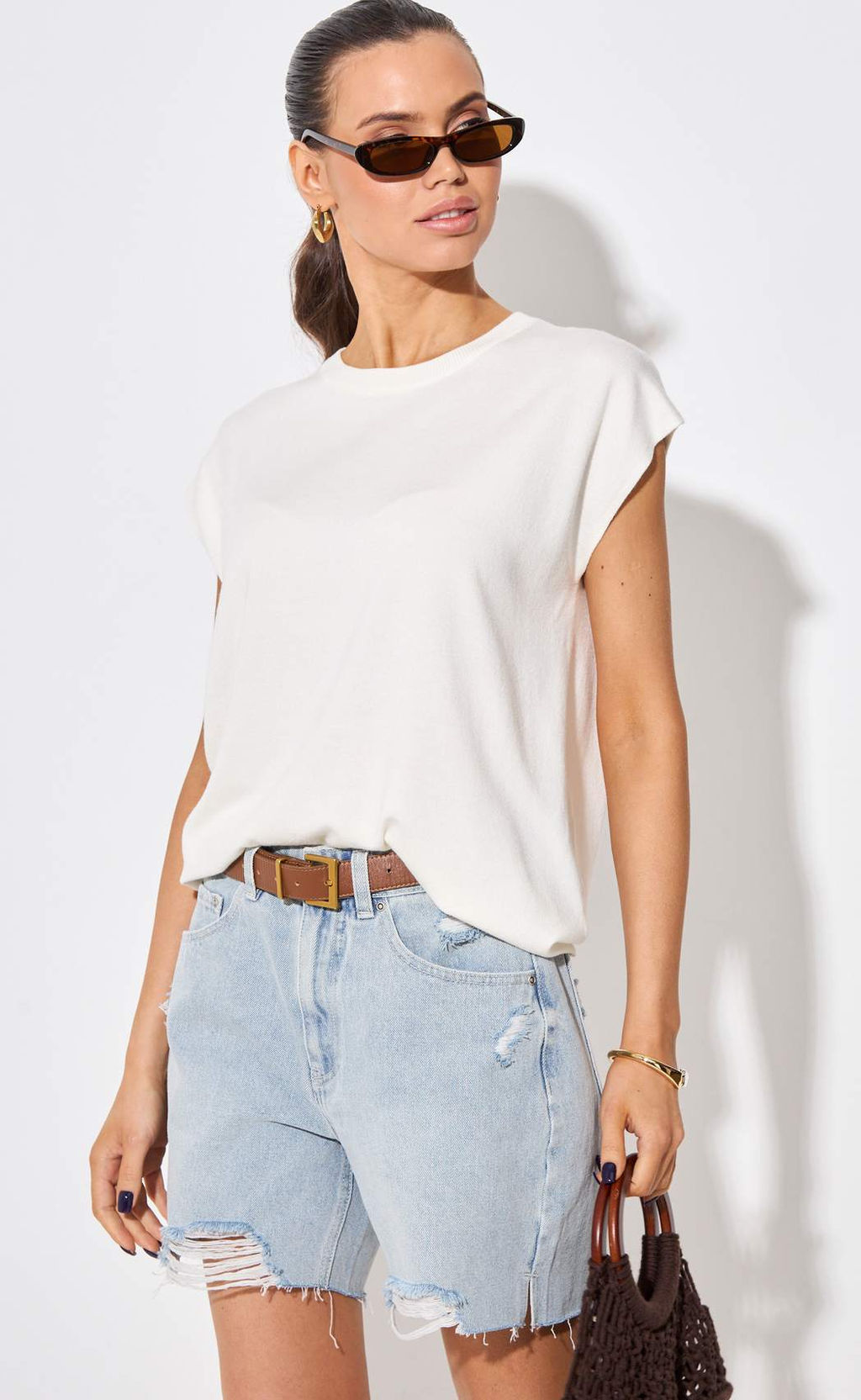 Шорты джинс F512-0909 l.blue