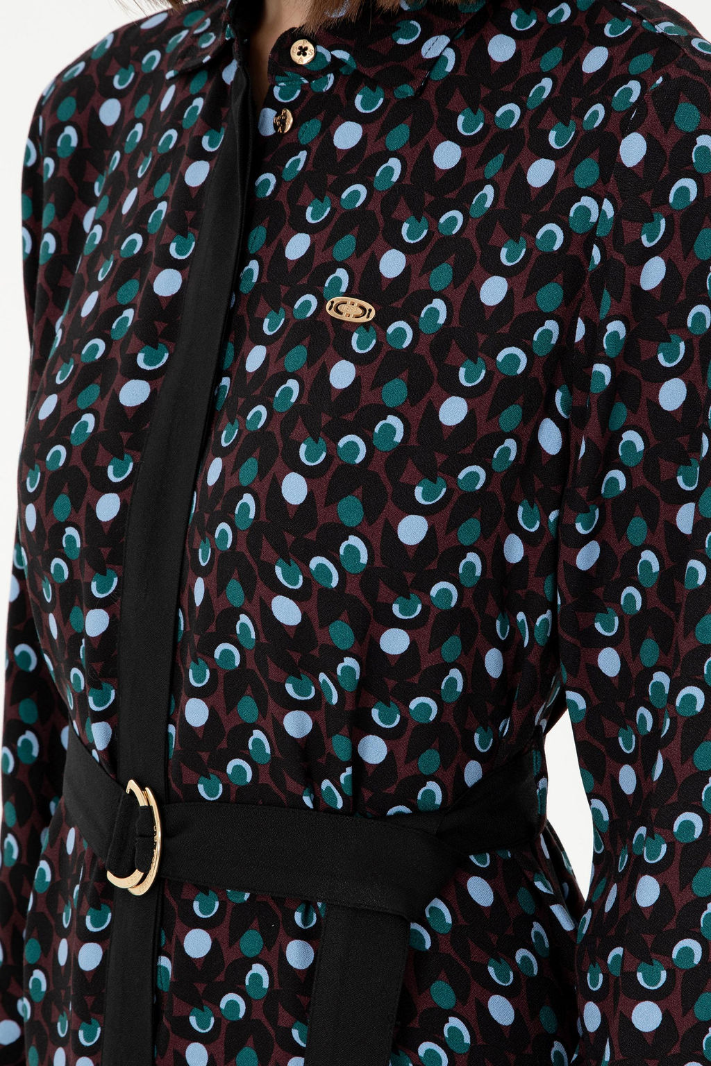 Женское бордовое тканое платье - U.s. polo assn фото 6