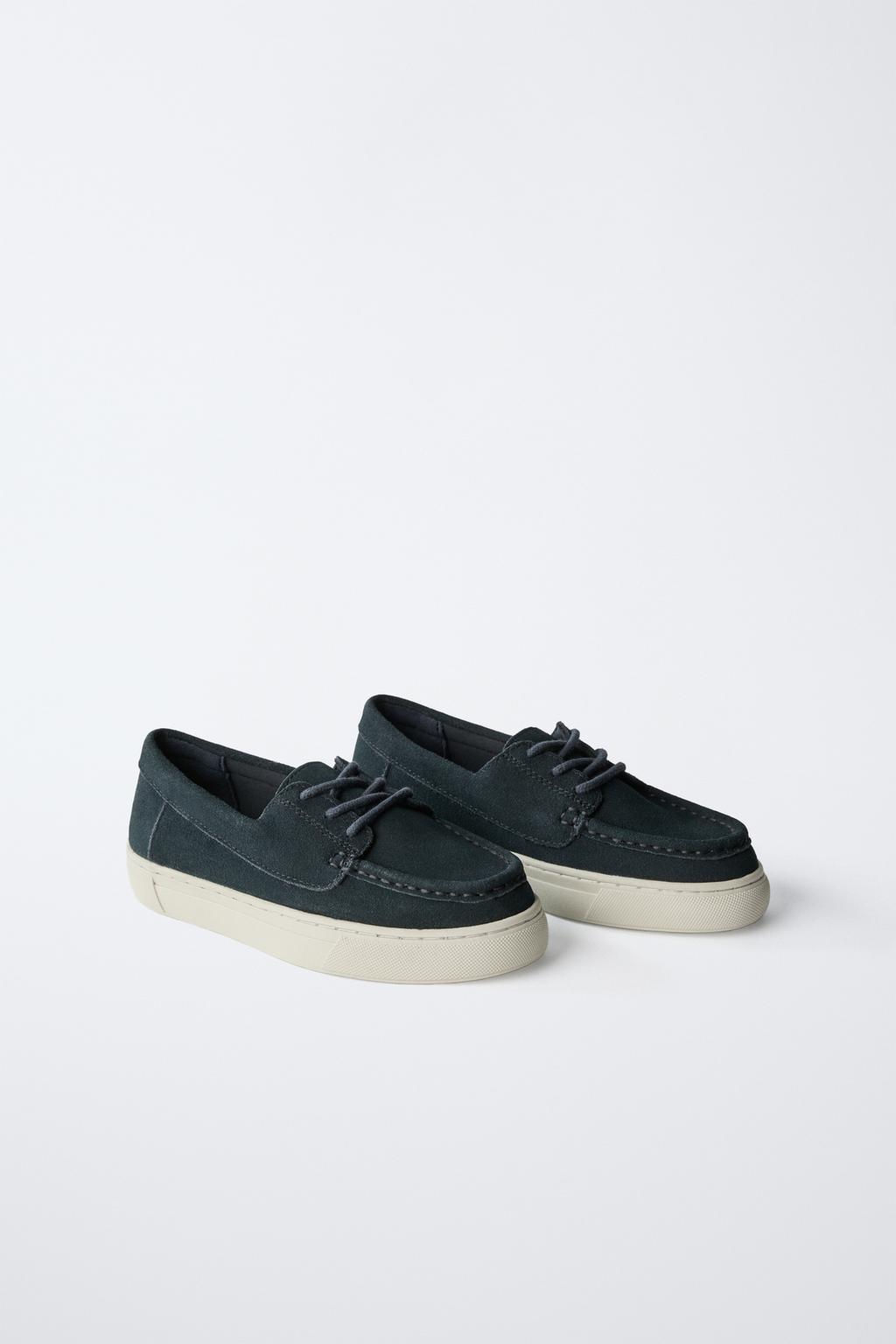 SPORTY SPLIT SUEDE DERBY SHOES - Zara фото 2