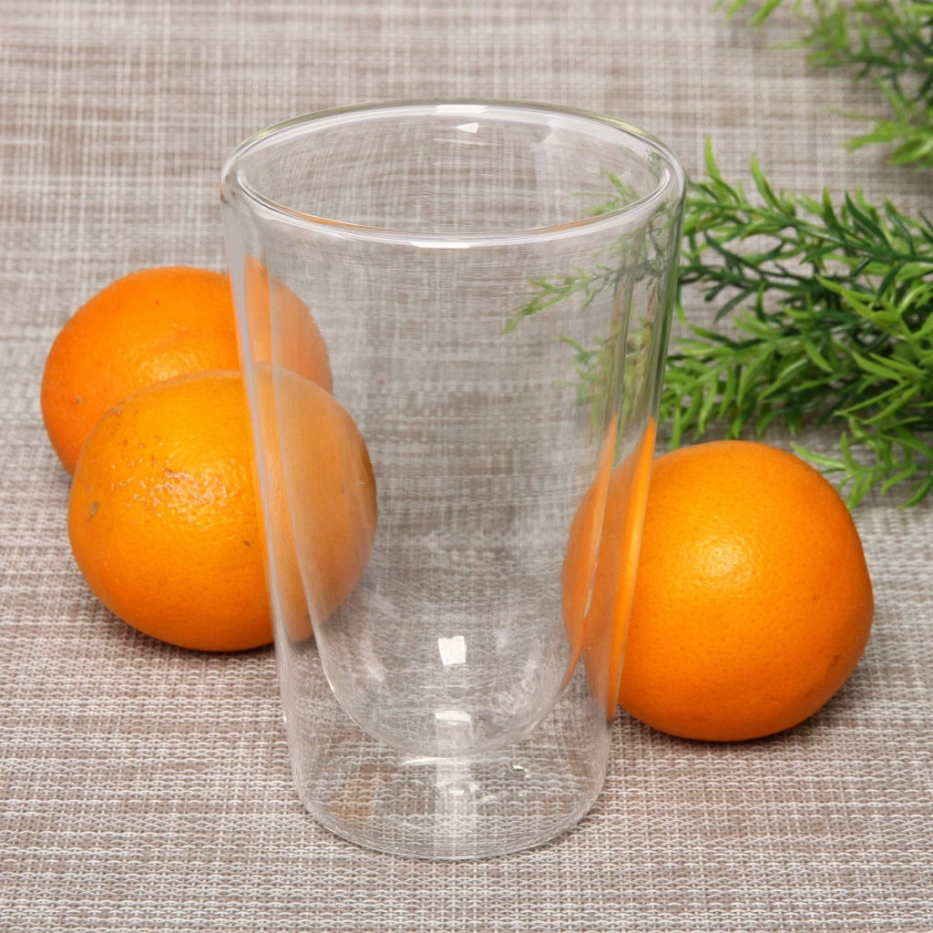 Стакан стеклянный с двойными стенками 400мл "Хай-Тек" 9*13см