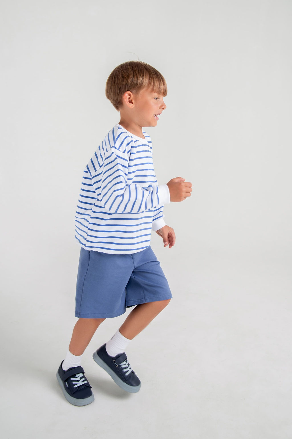 Свитшот облегченный Полоска Василек - Bungly фото 8