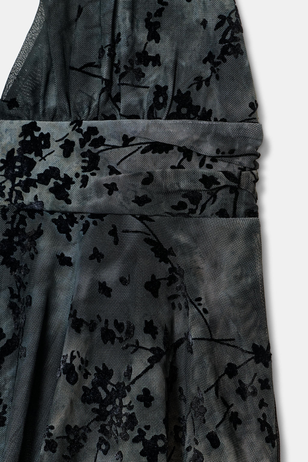 TOP HALTER TUL FLOCADO / Marino oscuro - Zara фото 8