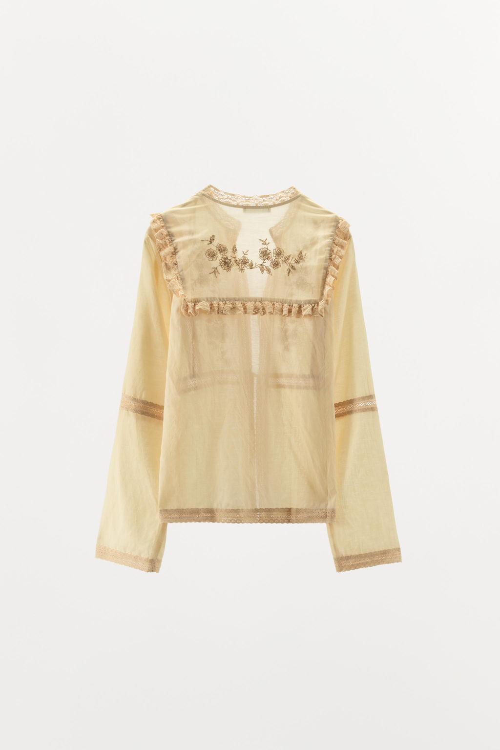 LIMITED EDITION LACE EMBROIDERED BLOUSE - Zara фото 5
