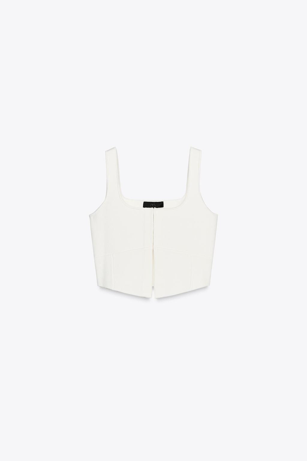 PLAIN KNIT CROP TOP - Zara фото 5