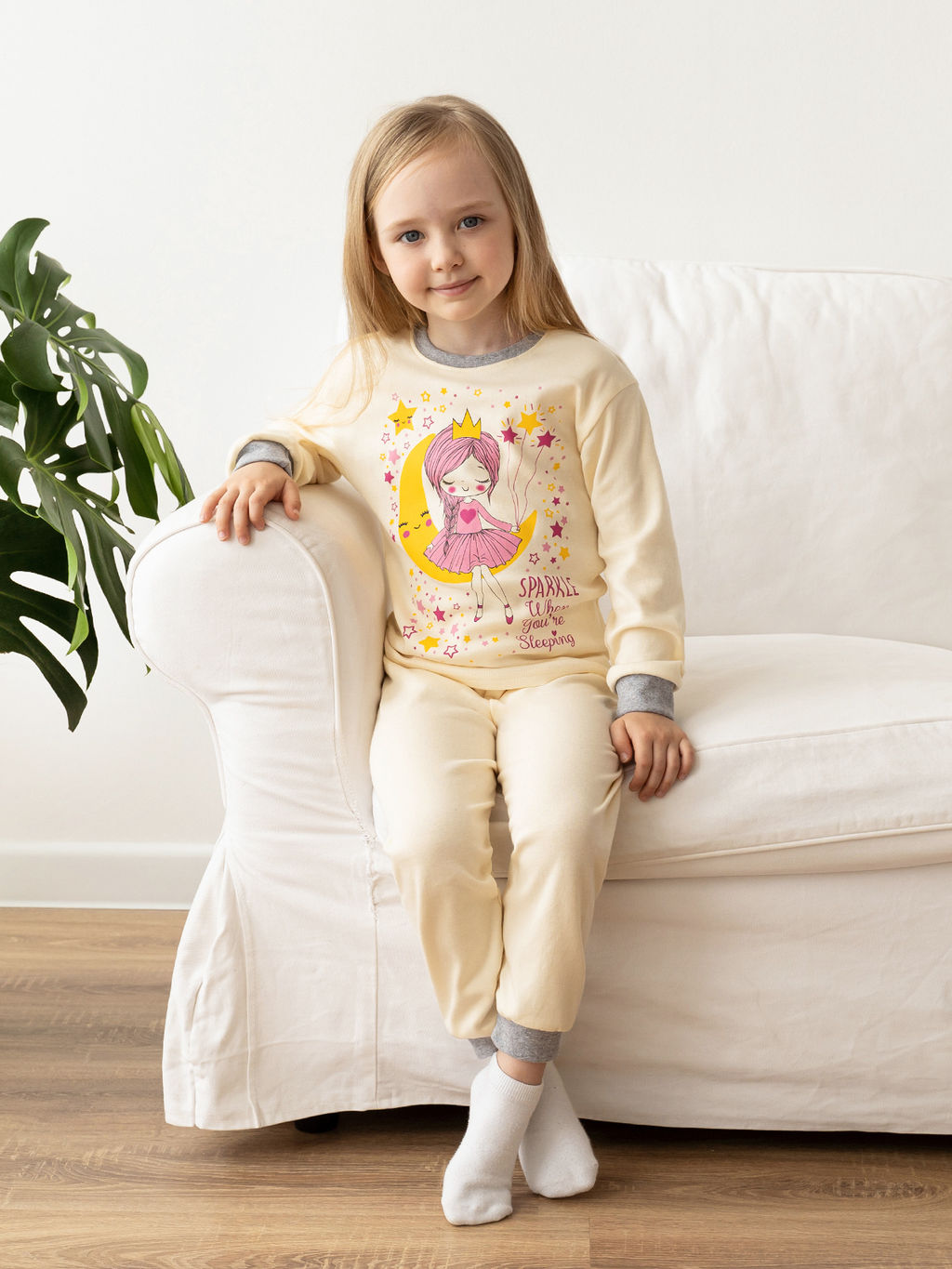 Пижама детская молочная принцесса