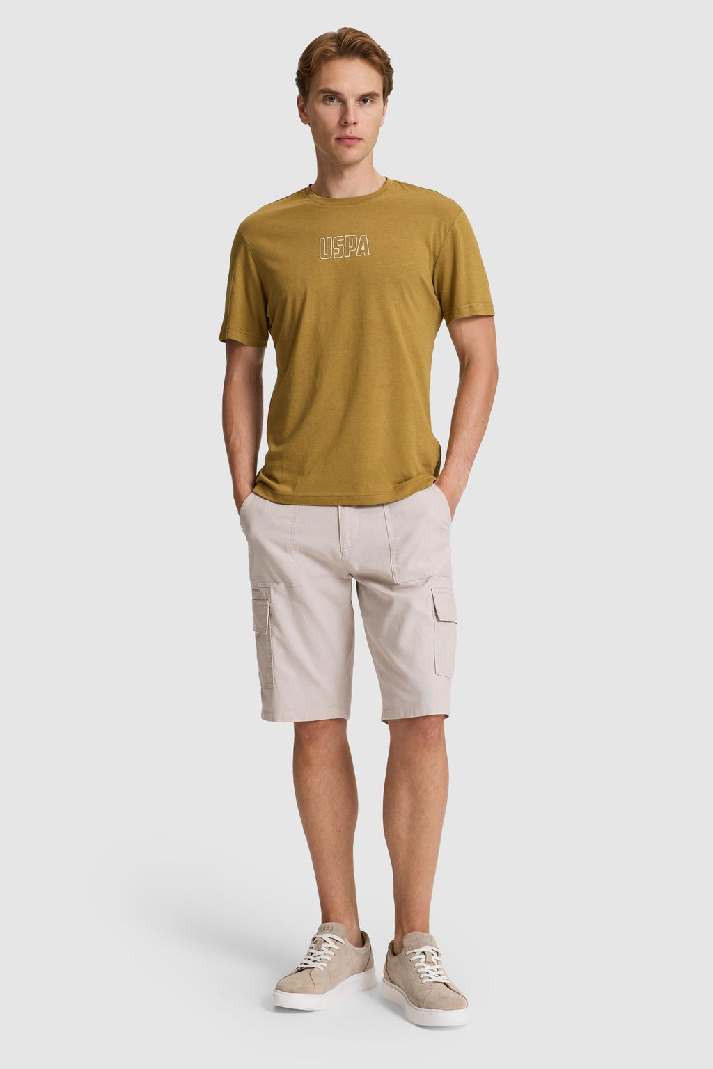 Erkek Ye_il Regular Fit Bisiklet Yaka Ti__rt