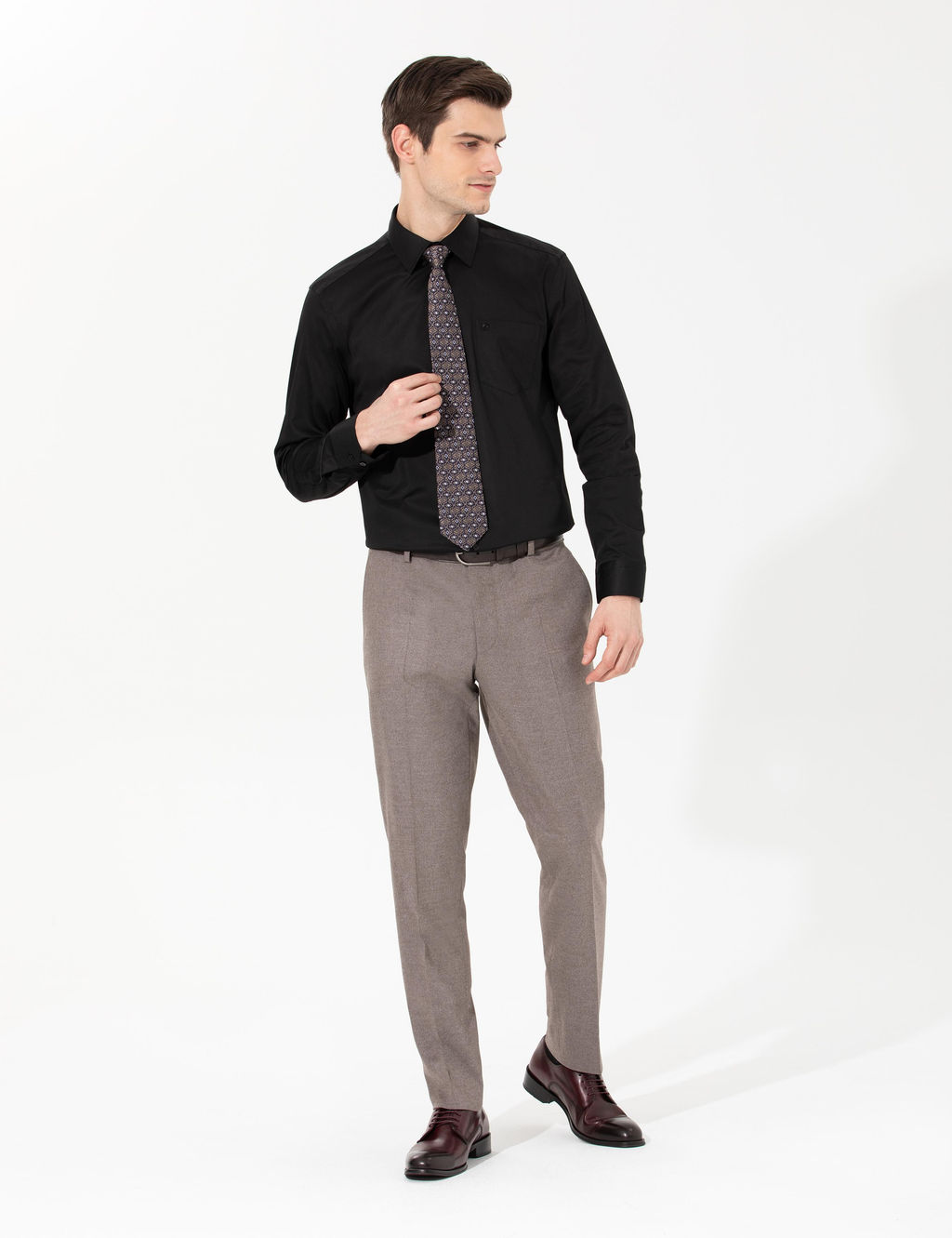 Siyah Regular Fit Uzun Kollu Klasik G_mlek - Pierre cardin фото 3