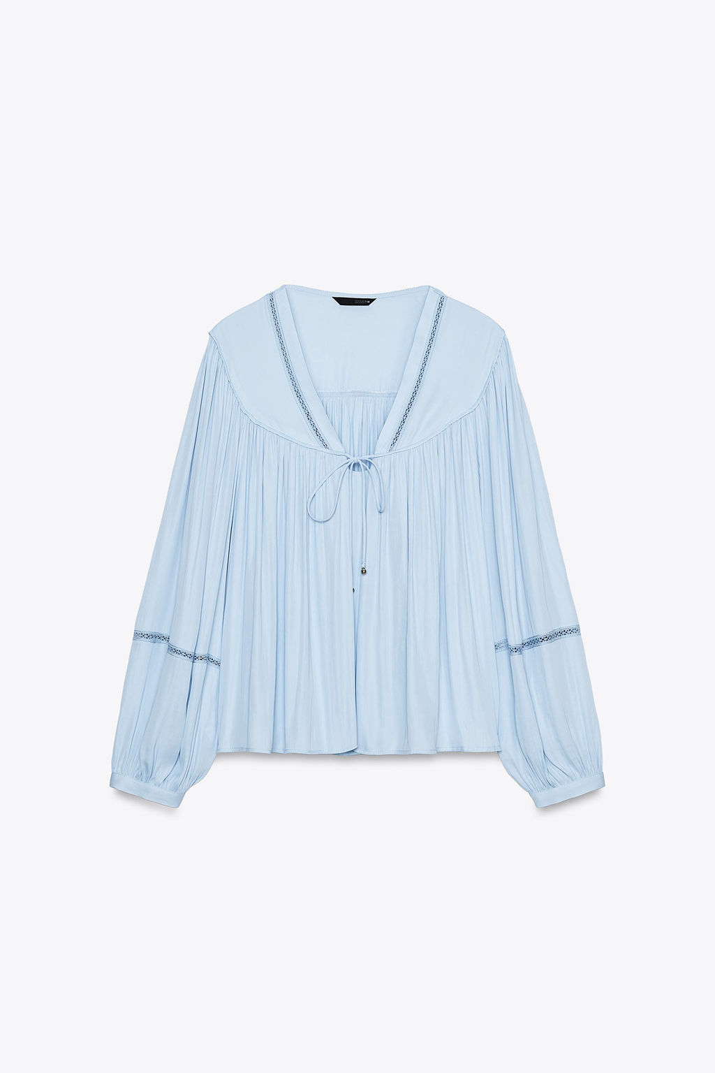 LADDER STITCH FLOWING BLOUSE - Zara фото 6