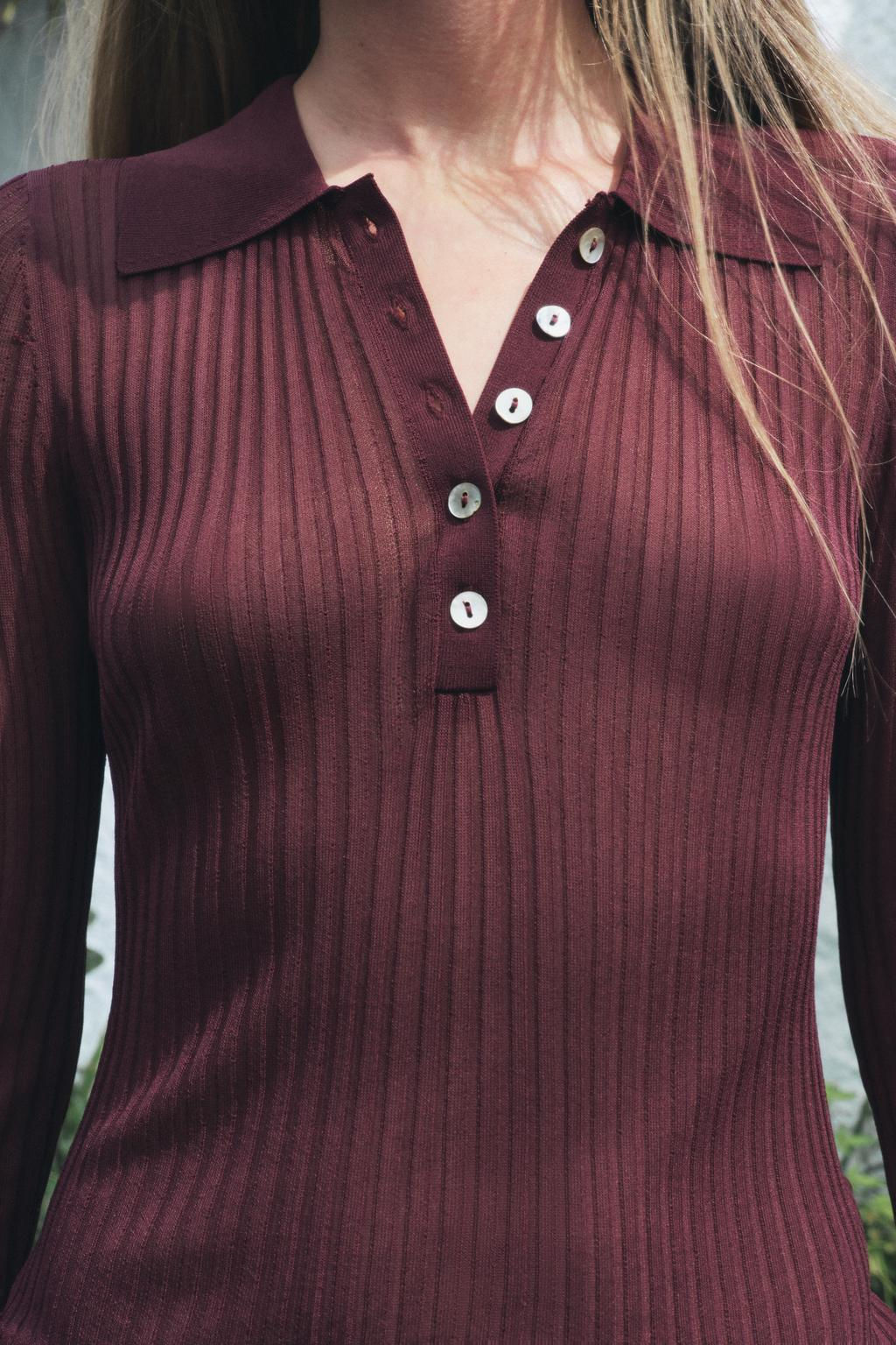 RIBBED FINE KNIT TOP - Zara фото 2