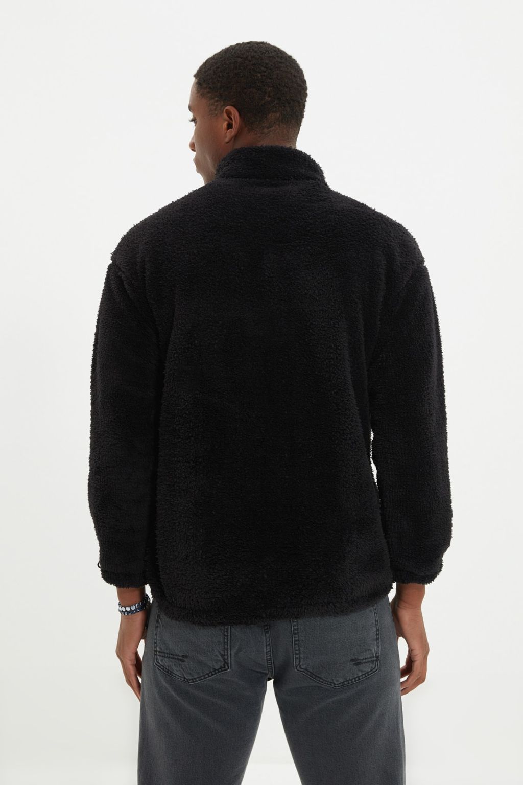 TRENDYOL MAN Bej Regular/Normal Kesim Stoperli Kal?n Polar/Pelus Sweatshirt TMNAW22SW0618 - Trendyolmilla фото 9