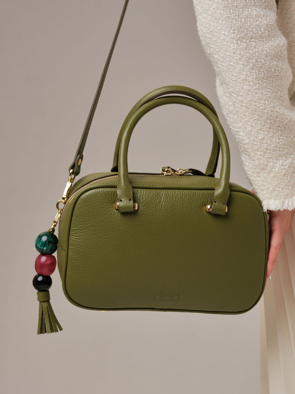 Кожаная сумка Hawaii DBR 31216 зеленая водоросль фото 2